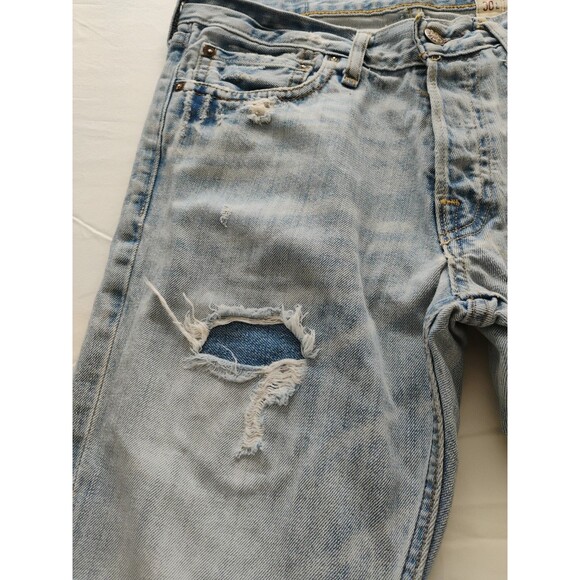 Hollister Jeans Women's REAL Boyfriend Slim Patch Distressed Handmade 32/29 READ - Picture 7 of 16